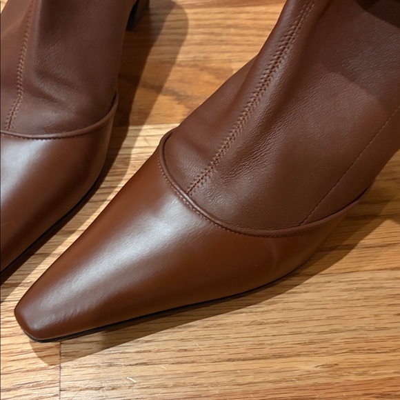 Acne Dark Brown Ankle Boots - Picture 4 of 7